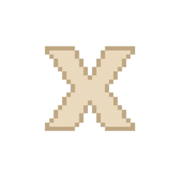 Icône de X en pixel-art