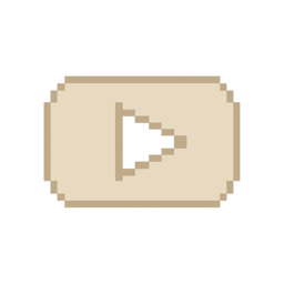 Icône de YouTube en pixel-art